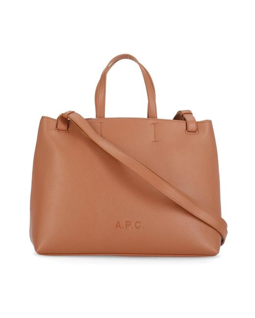 A.P.C. Brown Tote Bags