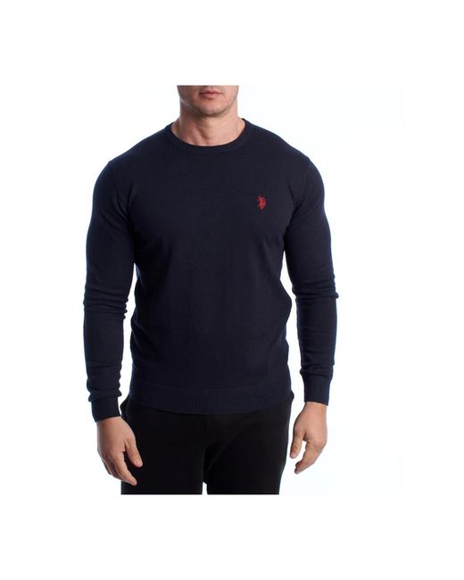 U.S. POLO ASSN. Blue Round-Neck Knitwear for men