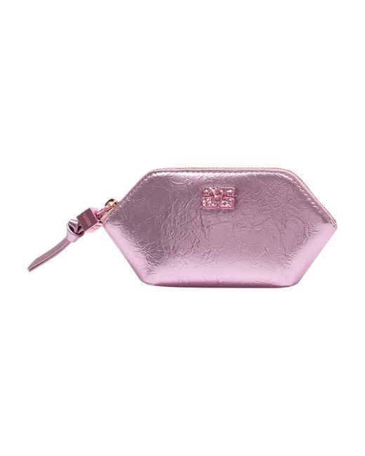 Ganni Accessoires ,Roze ,Katoen Bou Portemonnee in het Purple