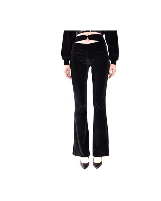 Philipp Plein Black Wide Trousers