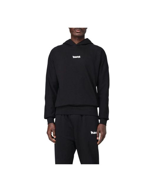DISCLAIMER Schwarzer Grafik Crewneck Sweatshirt in Black für Herren
