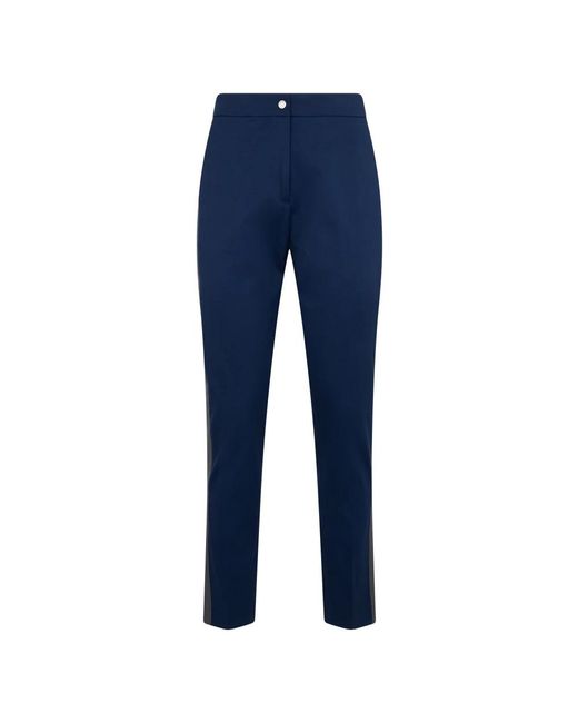 Moorer Blue Cropped Trousers