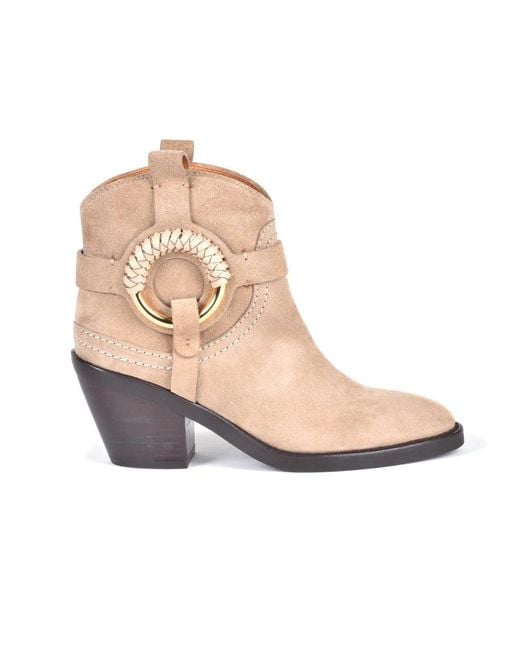 See By Chloé Natural Cowboy Boots