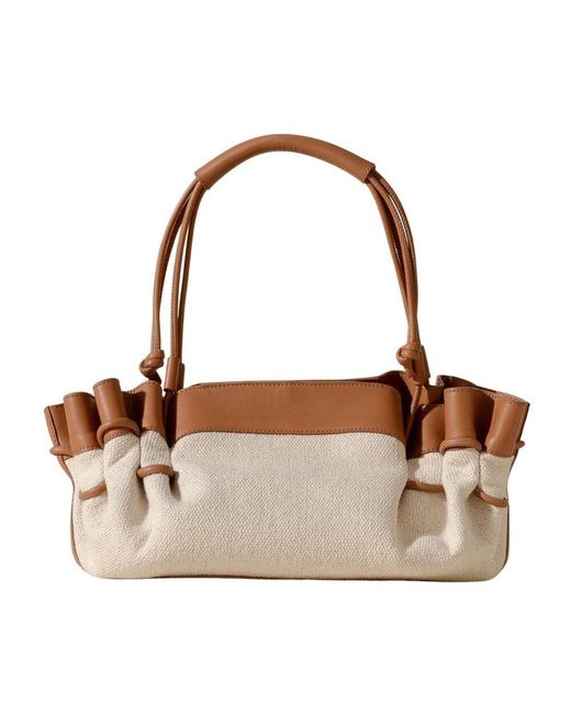 Hereu Brown Canvas-Tasche Für Zeitgenössischen Stil