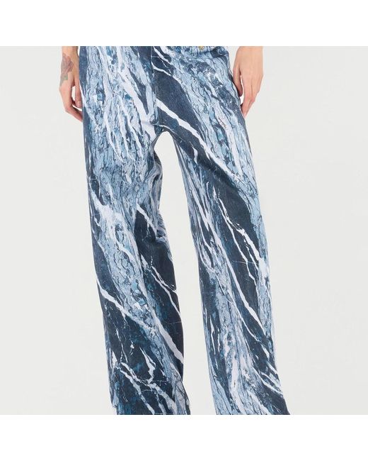 Roberto Cavalli Blue Straight Fit Jeans