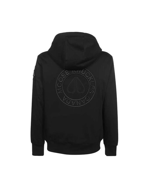 Zip-Throughs di Moose Knuckles in Black da Uomo
