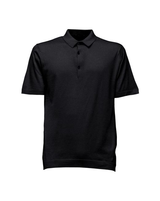 John Smedley Polo shirts in Black für Herren