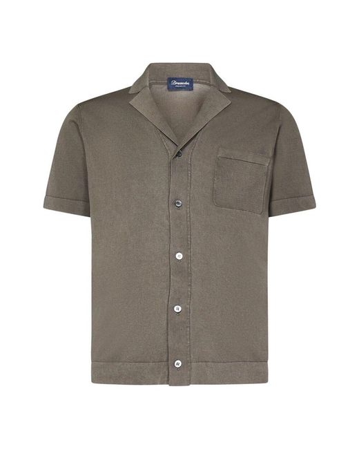 Drumohr Gray Short Sleeve Shirts for men