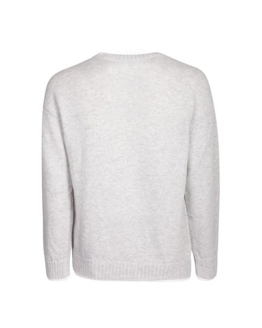 MSGM Gray Round-Neck Knitwear for men
