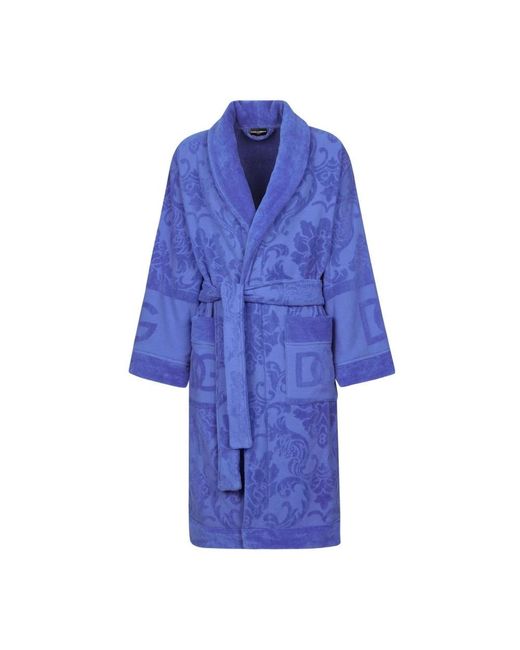 Dolce & Gabbana Blue Belted Coats