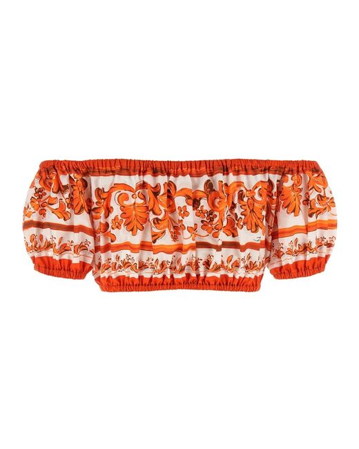 Dolce & Gabbana Orange Blouses