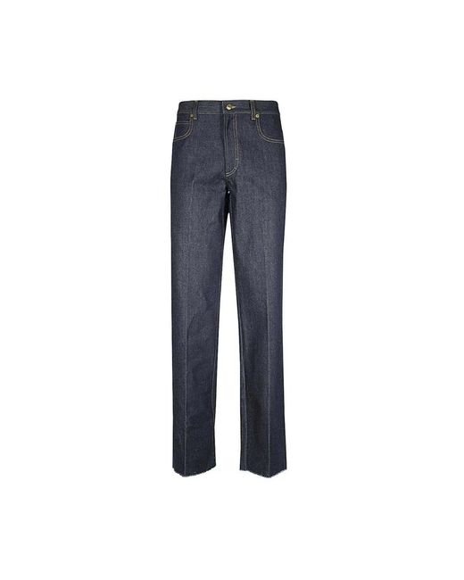 Gucci Klassieke Denim Jeans Met Contrasterende Stiksels in het Blue voor heren