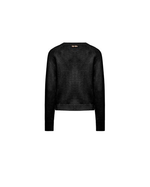 Silvian Heach Shirt Met Drie Zijknopen in het Black