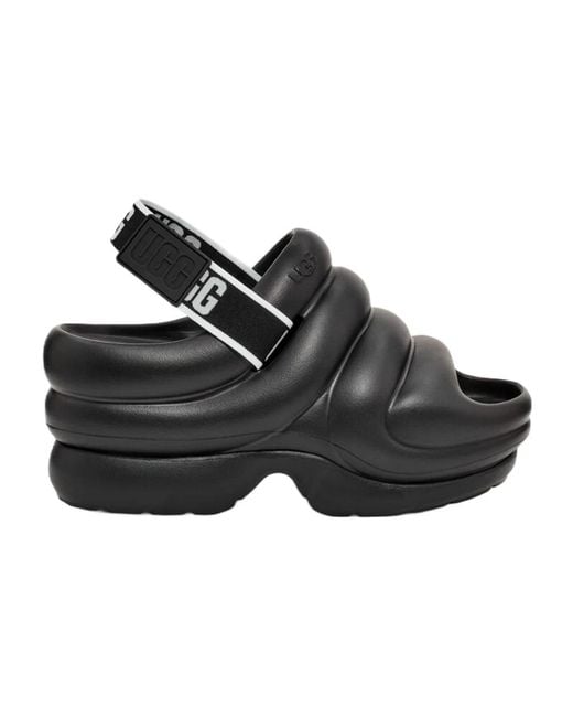 Ugg Black Flat Sandals
