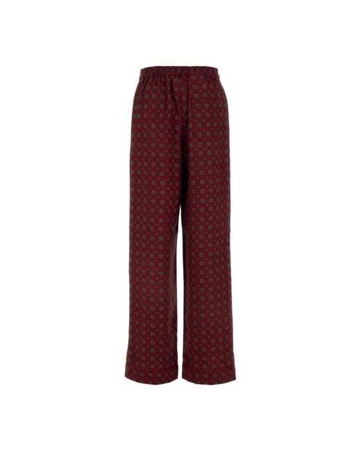 Moschino Red Straight Trousers