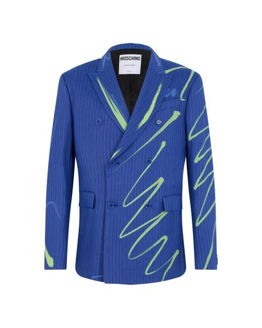 Moschino Blue Blazers for men