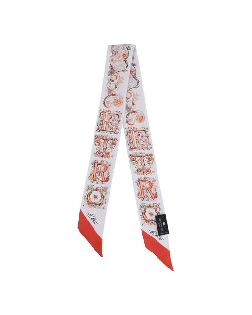 Etro Red Silk Scarves