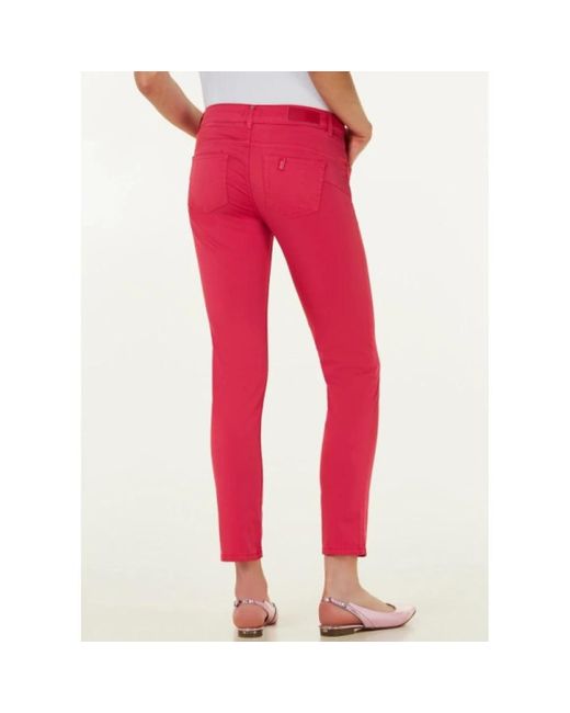 Liu Jo Red Cropped Trousers