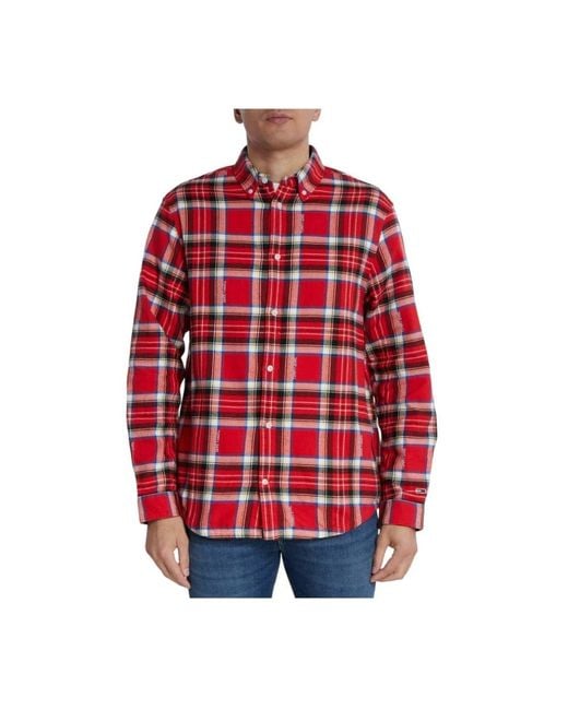 Tommy Hilfiger Red Casual Shirts for men
