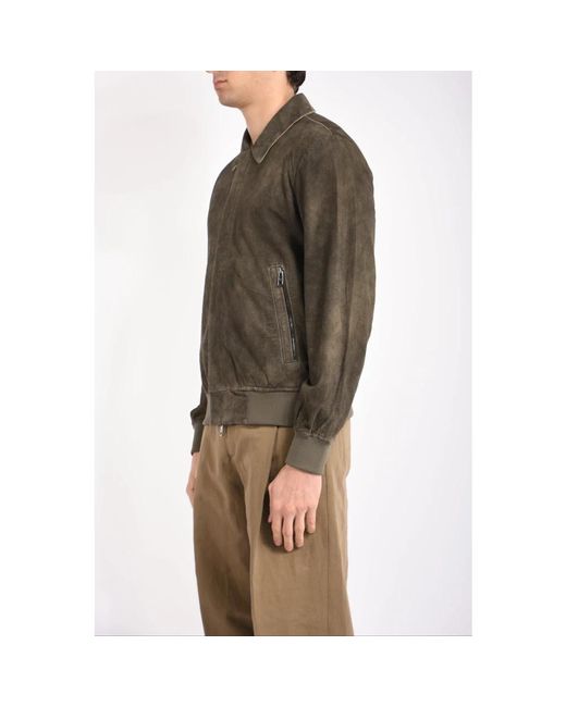 Giorgio Brato Green Bomber Jackets for men