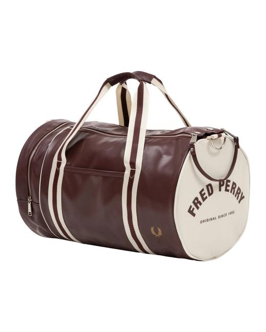 Fred Perry Brown Weekend Bags for men