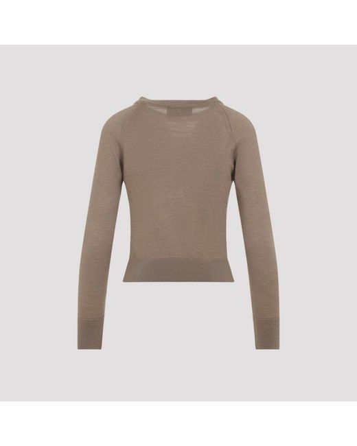 Simone Rocha Brown Round-Neck Knitwear