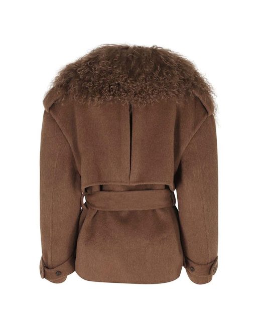 GIUSEPPE DI MORABITO Brown Faux Fur & Shearling Jackets