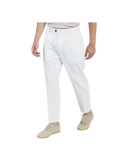 Eleventy Broeken ,Wit ,Katoen Over Pences Pants in het White voor heren