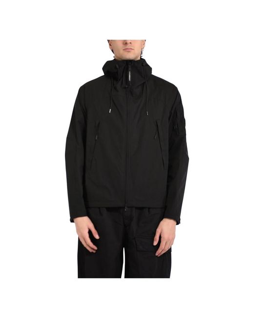 C P Company Black Winter Jackets for men