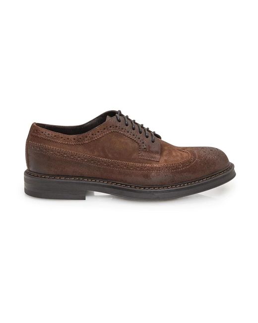 Doucal's Brown Laced Shoes for men