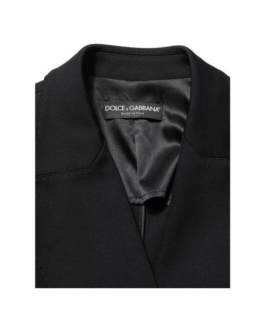 Dolce & Gabbana Black Double-Breasted Coats