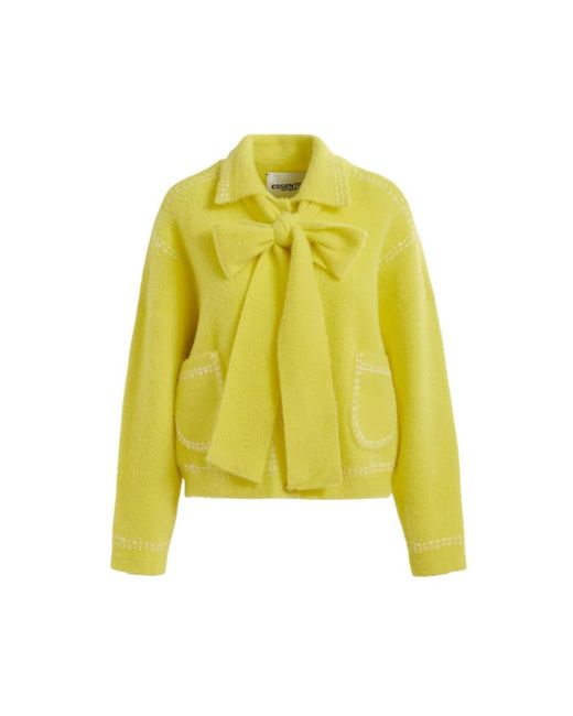 Cárdigan Amarillo Oversize Con Bufanda, Mujer, Talla Essentiel Antwerp de color Yellow