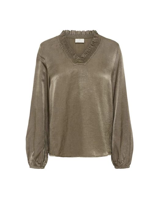 Kaffe Overhemden ,Groen ,Blouses in het Green
