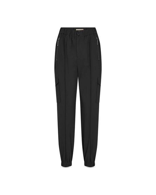 Mos Mosh Black Tapered Trousers