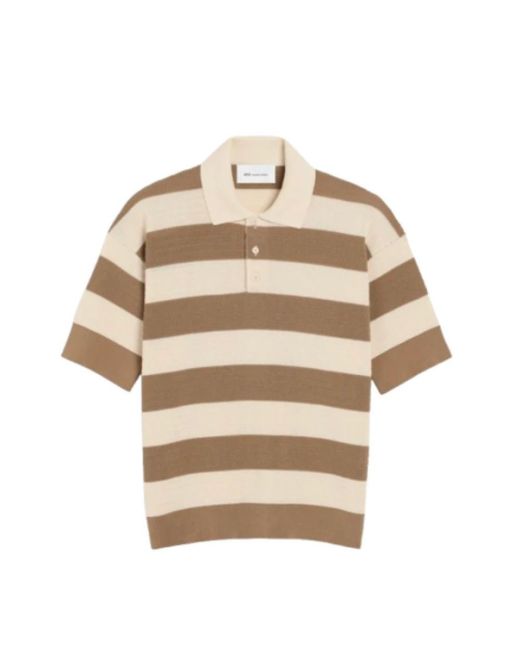 AMI Natural Round-Neck Knitwear for men