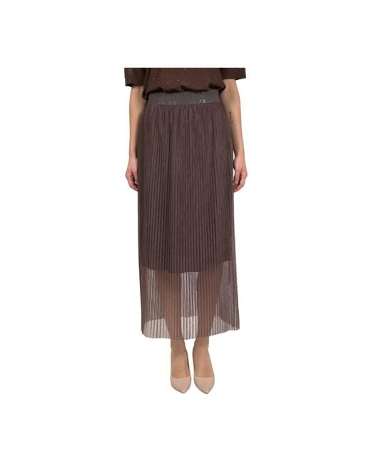 Peserico Brown Midi Skirts