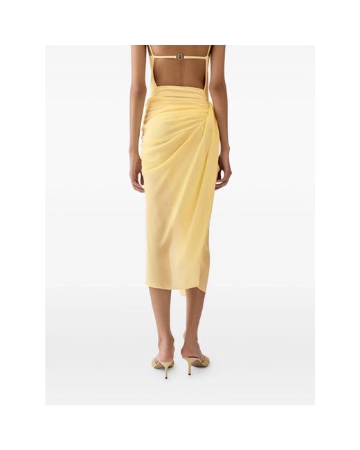 Midi Skirts Jacquemus de color Yellow