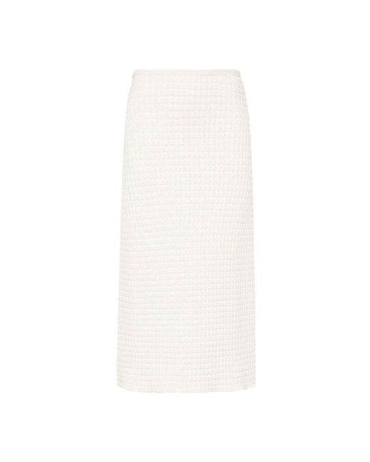 Jil Sander White Midi Skirts
