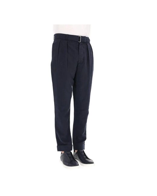 Officine Generale Blaue Fließende Hose Modell Pierre in Blue für Herren