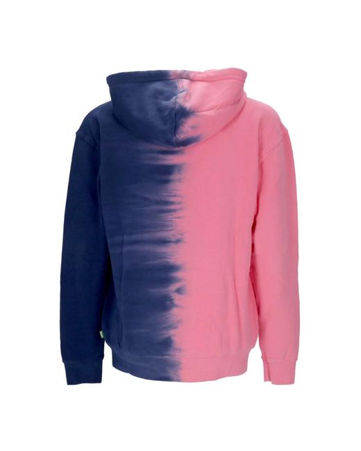 Huf Hoodies & Sweatvesten ,Veelkleurig ,Katoen Split Dye Zip Hoodie in het Blue voor heren