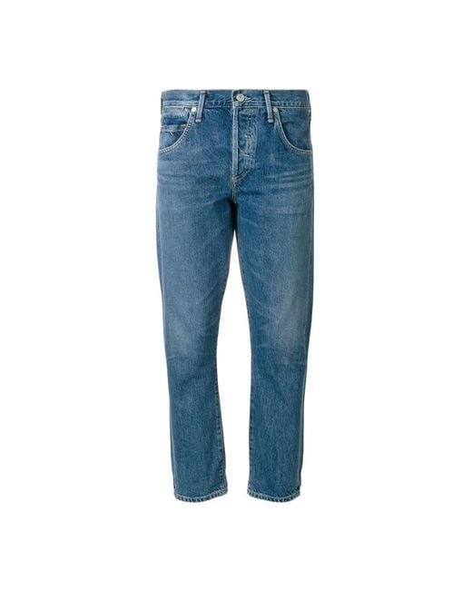 Citizens of Humanity Blue Cropped Jeans