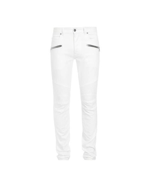 Balmain White Slim-Fit Jeans for men
