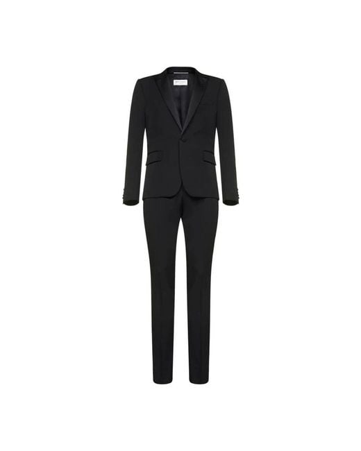 Saint Laurent Black Single Breasted Suits for men