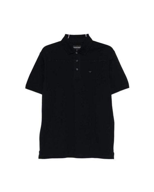 Emporio Armani Black Polo Shirts for men
