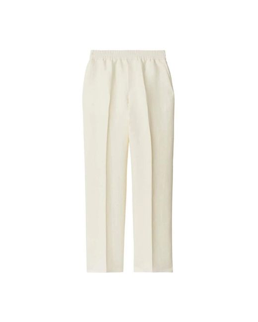 Burberry White Wide Trousers