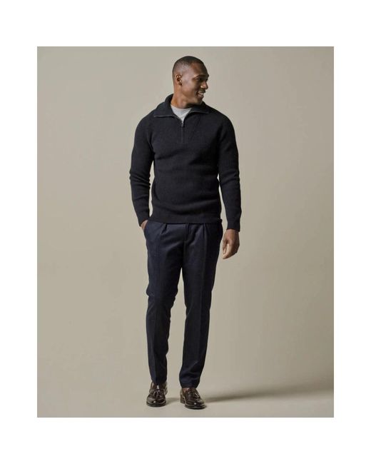 Profuomo Half Zip Pullover Sweater in Blue für Herren