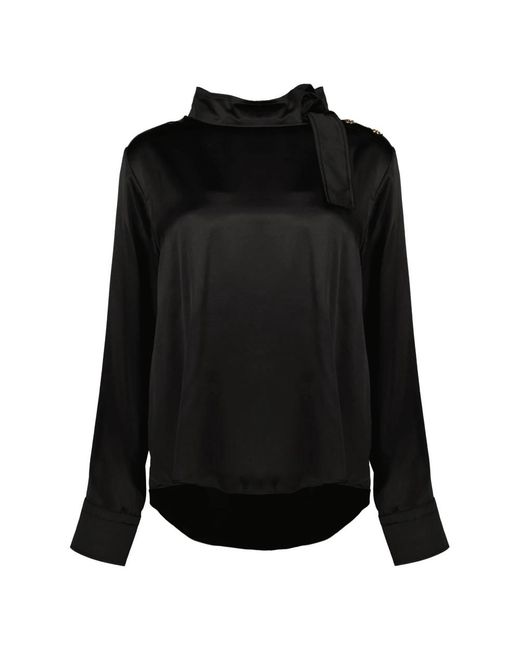 Patou Overhemden ,Zwart ,Haut À Col Foulard in het Black