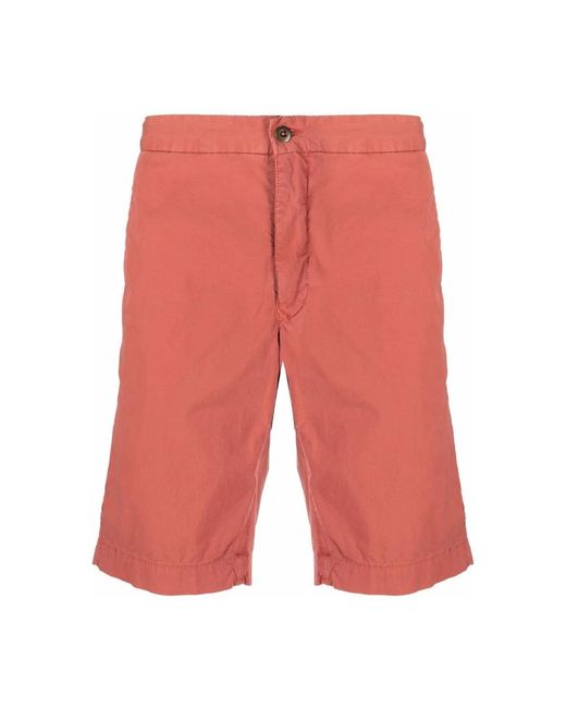 Incotex Red Casual Shorts for men