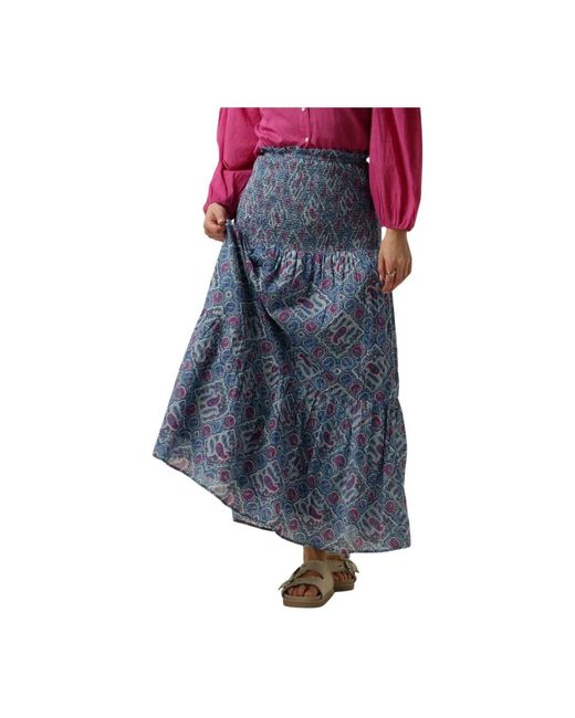 Antik Batik Maxi Skirts in het Blue
