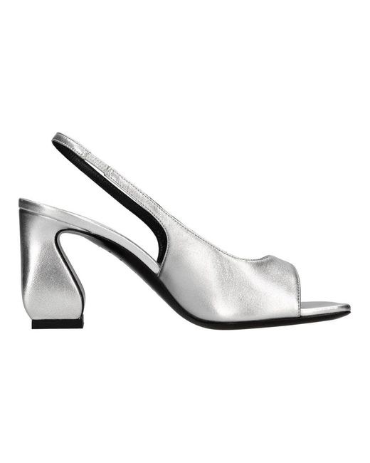Sergio Rossi White Sandalen Silber